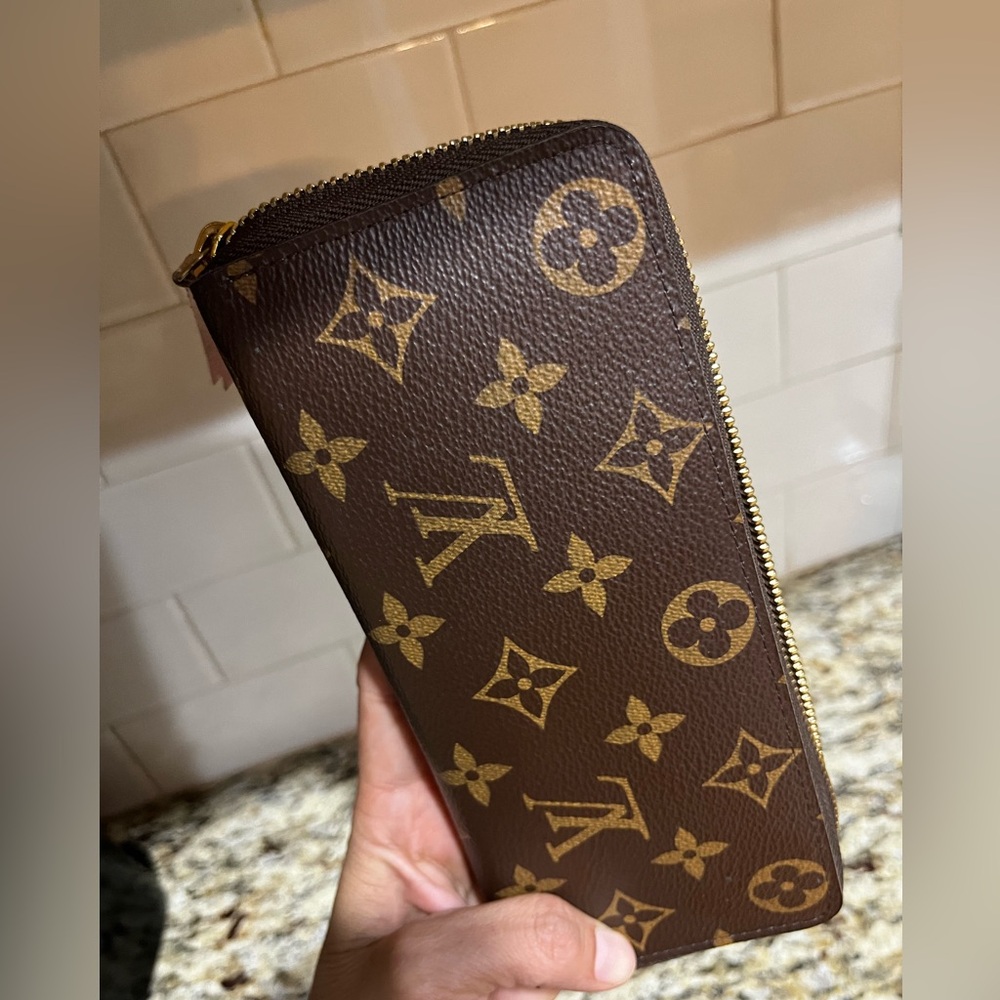 Louis Vuitton Clemence Wallet Monogram Canvas Brown